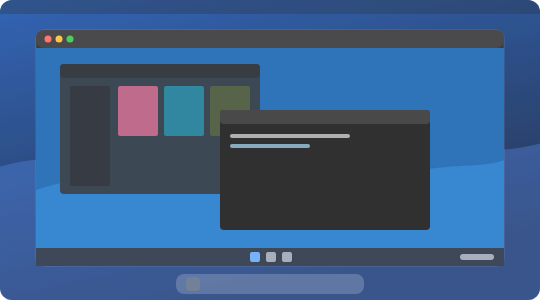 A remote desktop: the whole PC in one window